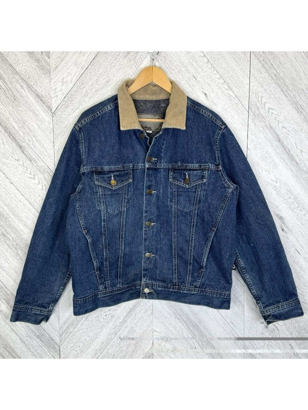 Vintage Denver Hays Stormrider Blanket Lined Denim Jean Trucker Jacket Mens 38 M